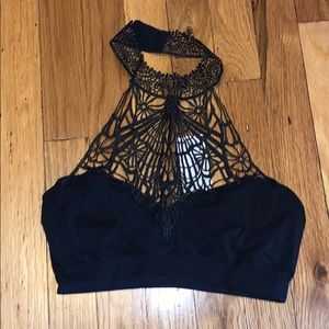 High neck bralette